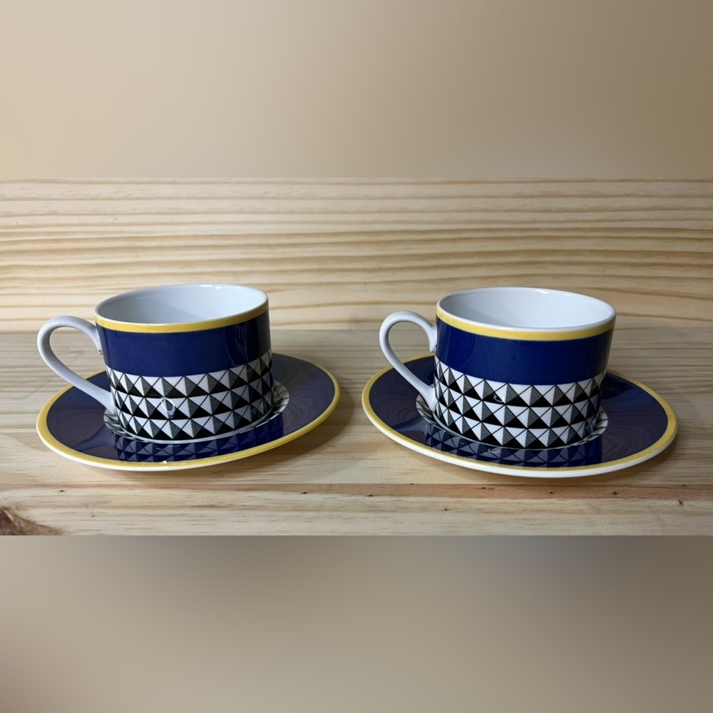 Sasaki Pascal by Ravage Cups & Saucers Coffee Tea Mugs blue black yellow